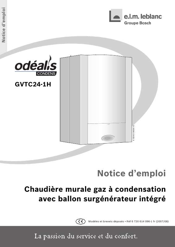 Notice ELM LEBLANC ODEALIS CONDENS GVTC241H chaudière Trouver une — free download